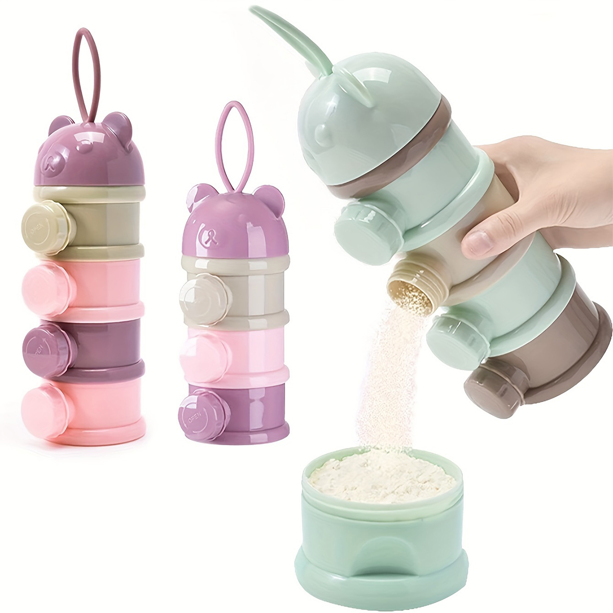 Baby Food Options - Askılı Büyük Kapasiteli Bebek Süt Tozu