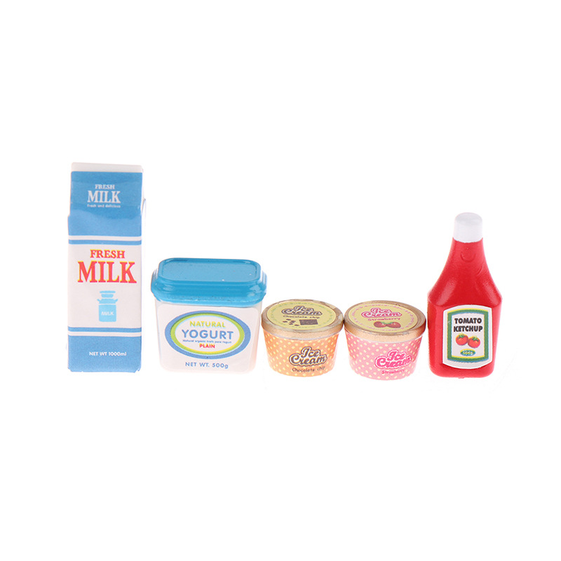 Baby Food Toy - 5 adet/takım 1:12 Dollhouse Aksesuarları Minyatür