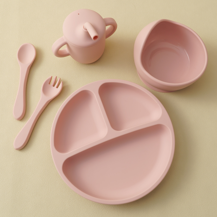 Silicone Suction Bowl - 5 adet bebek silikon sofra seti