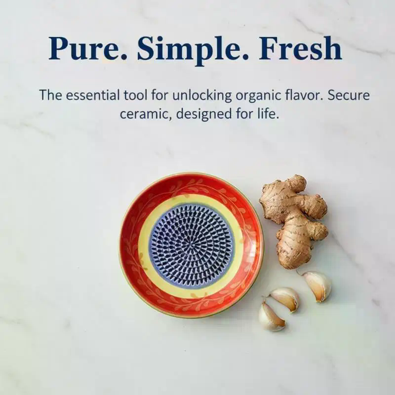 Baby Food Grater - 2'si 1 Arada Seramik Zencefil Rendeleyici