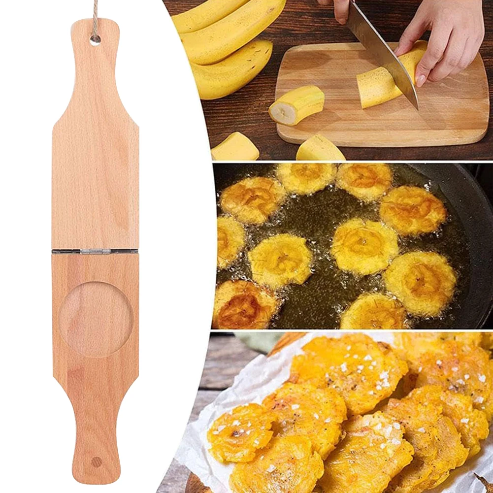 Baby Food Banana - Ahşap muz basın saplı ergonomik saplı