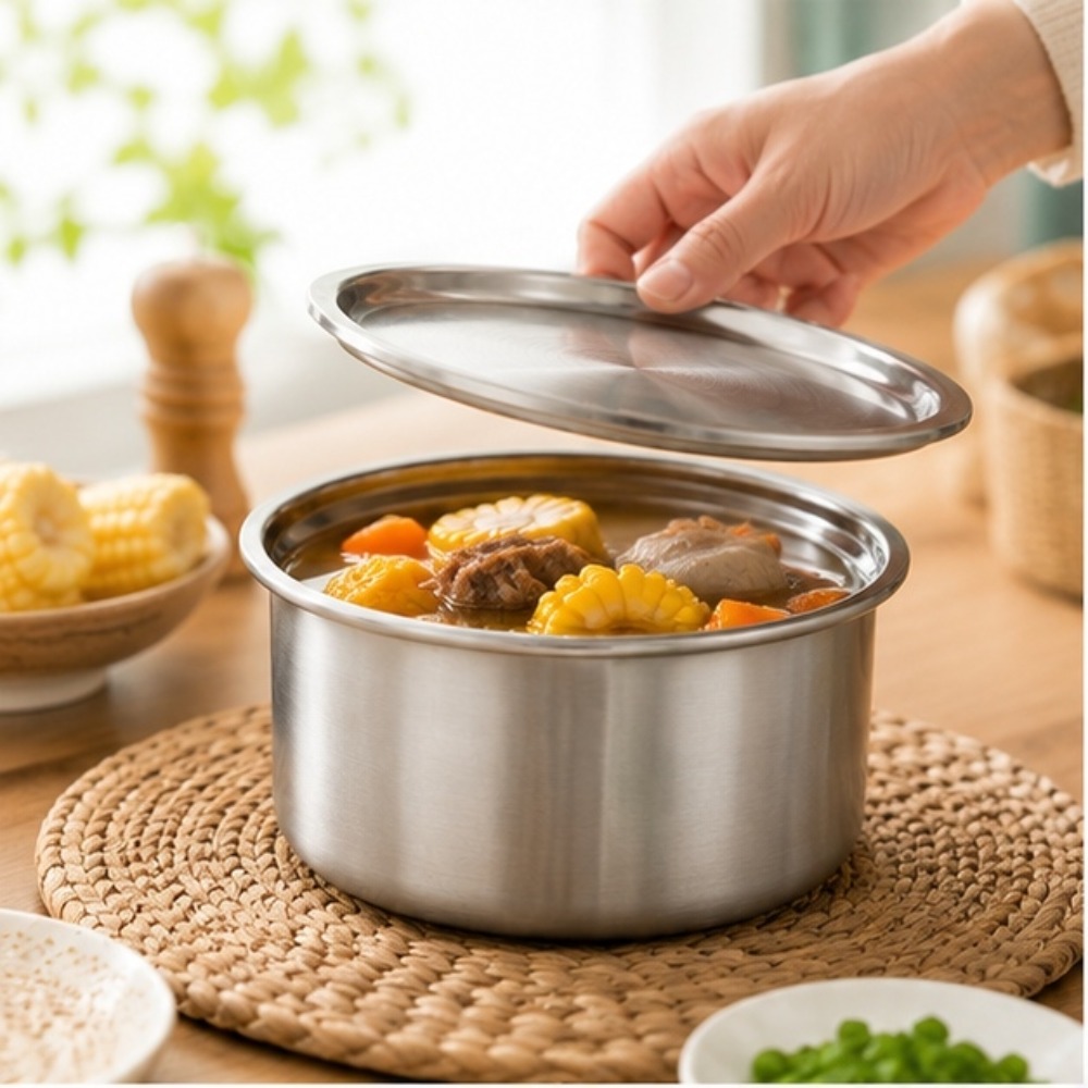 Baby Food Egg - 304 Paslanmaz Çelik Kapaklı Ramekin, Buharda