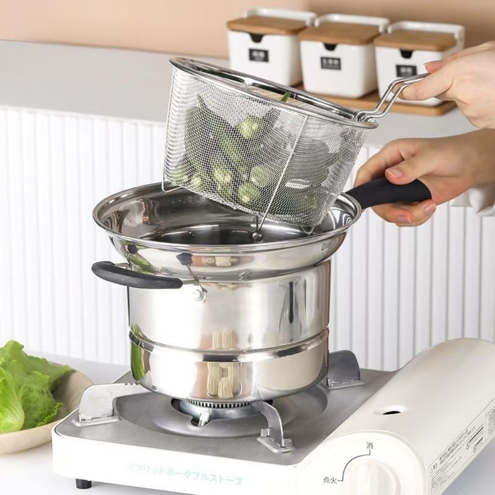 Baby Food Strainer - 4 adet Dayanıklı Paslanmaz Çelik Fritöz