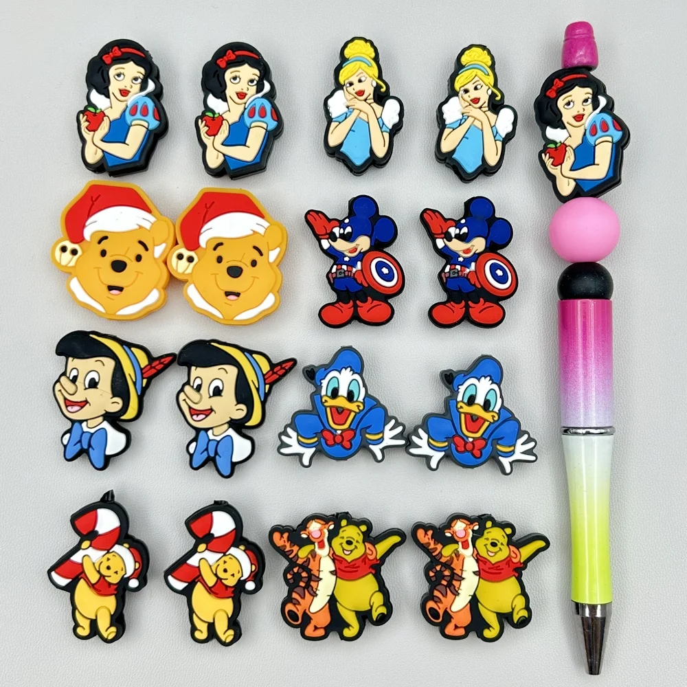 Baby Food Toy - 10 adet DIY karikatür Mini silikon