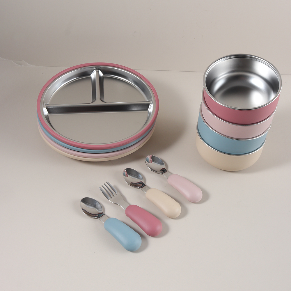 Silicone Suction Bowl - 4 adet/takım Silikon Vakumlu Kase Tabak