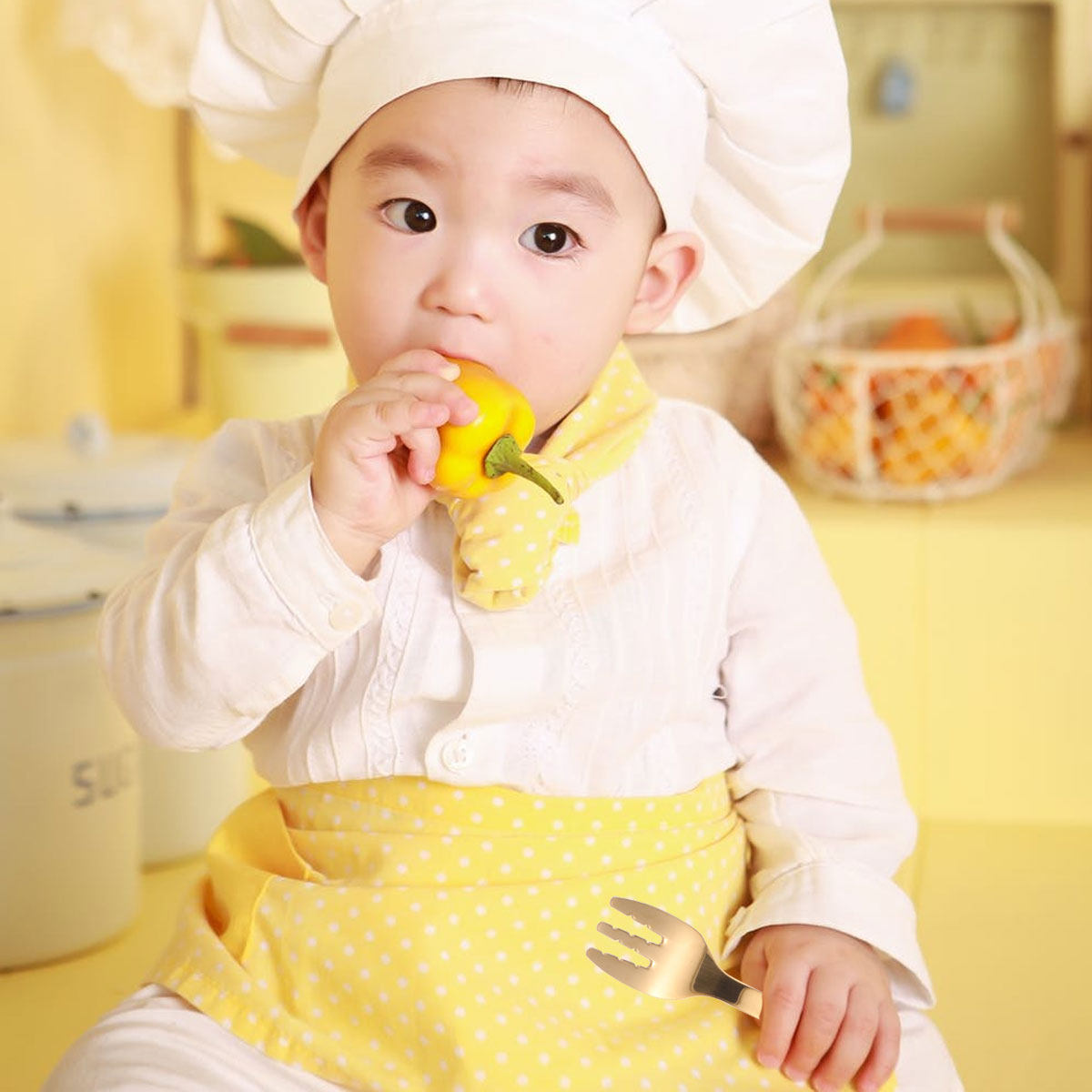 Baby Food Restaurant - Paslanmaz Çelik Çatal Ayna Cilalı 3