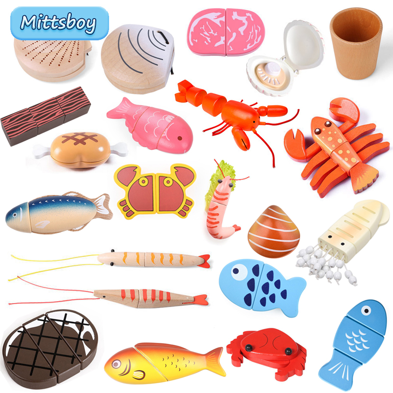 Baby Food Shrimp - Yeni Montessori simülasyon hayvan manyetik oyun