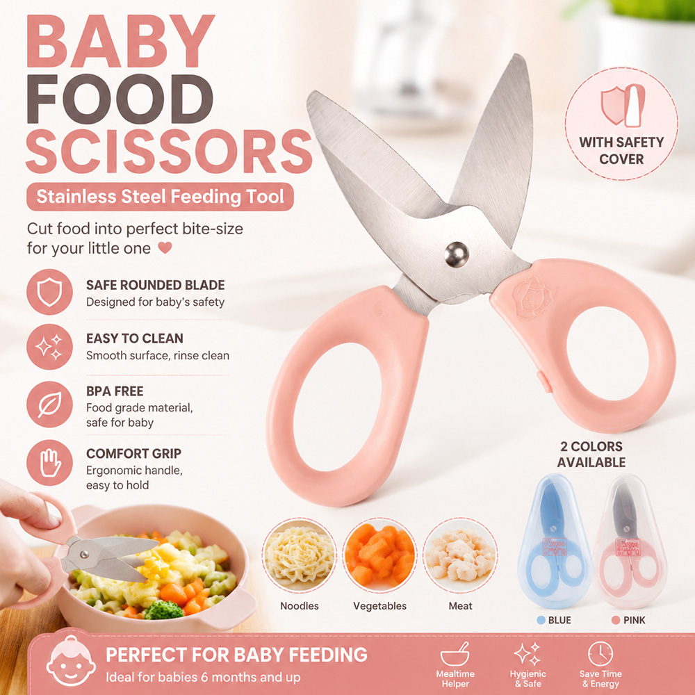Baby Kitchen Food - Bebek Maması Makası Paslanmaz Çelik Bebek
