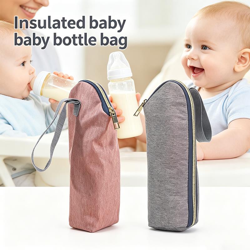 Baby Food Warmer Portable - Taşınabilir Biberon Yalıtımlı Çantası, Fermuarlı Termal