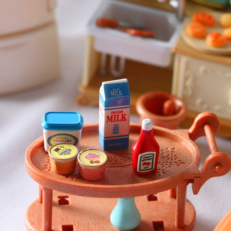 5 adet/takım 1:12 Dollhouse Ak - Baby Food Toy incelemesi ve fiyatı