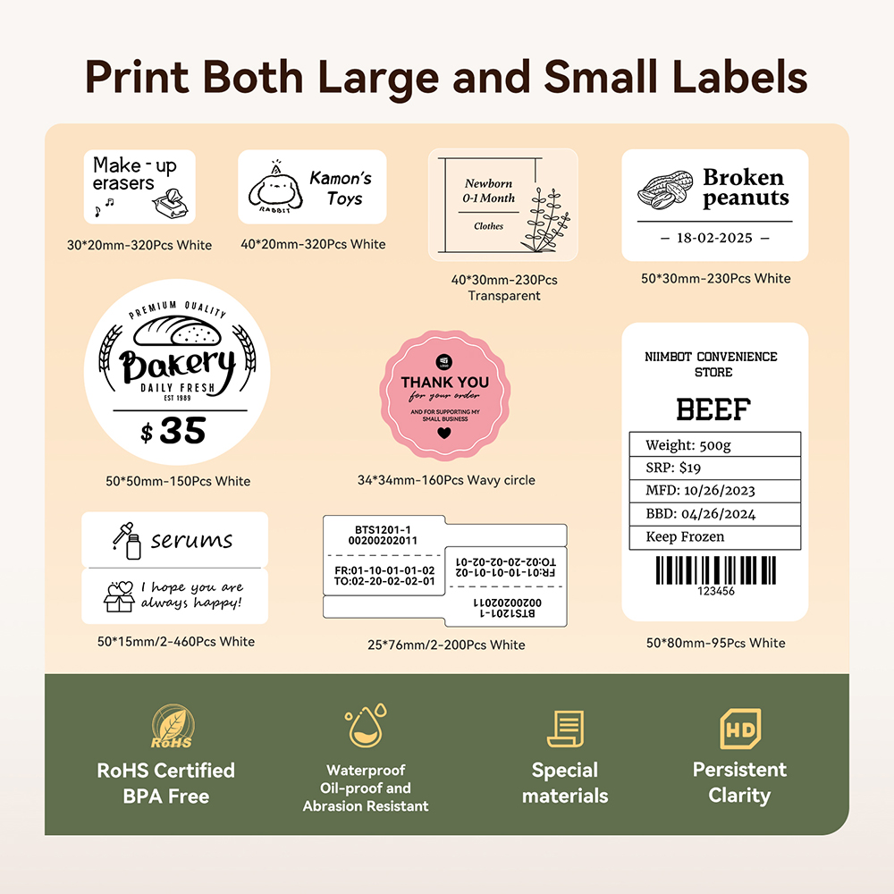 NIIMBOT B21/B1 Taşınabilir Ter - Baby Food Label incelemesi ve fiyatı