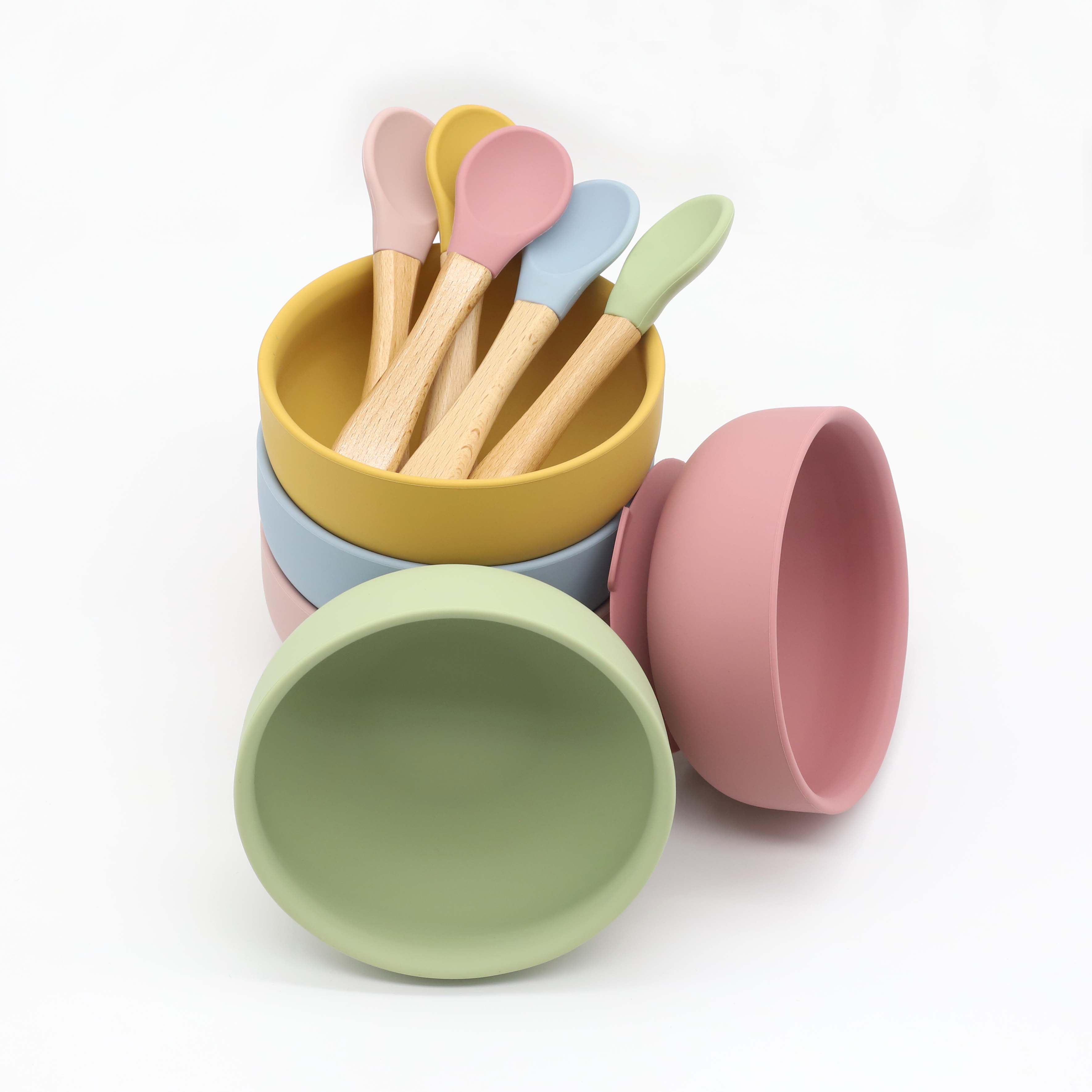 Vakumlu silikon kase, ahşap sa - Silicone Suction Bowl incelemesi ve fiyatı