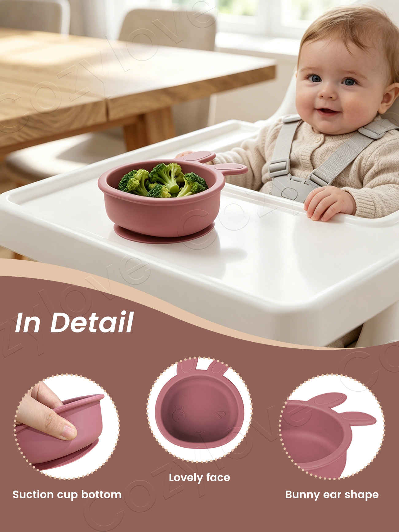 Sevimli Tavşan Kulaklı Silikon - Silicone Suction Bowl incelemesi ve fiyatı