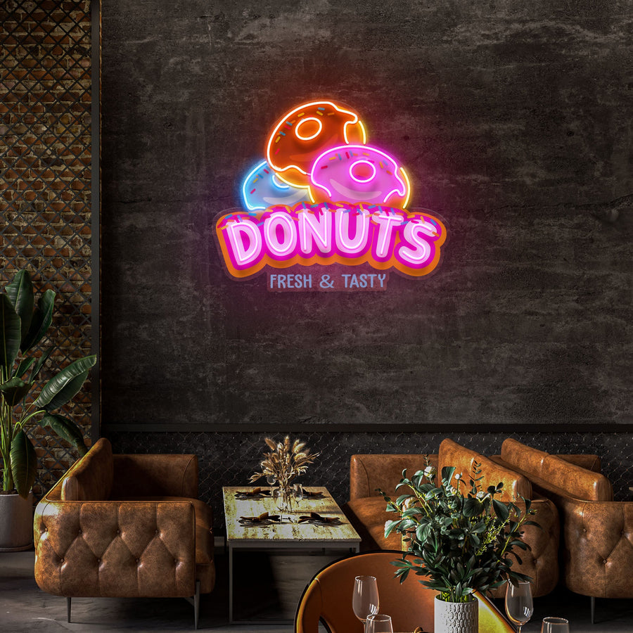 Donut Neon işareti ile özel re - Baby Food Restaurant incelemesi ve fiyatı
