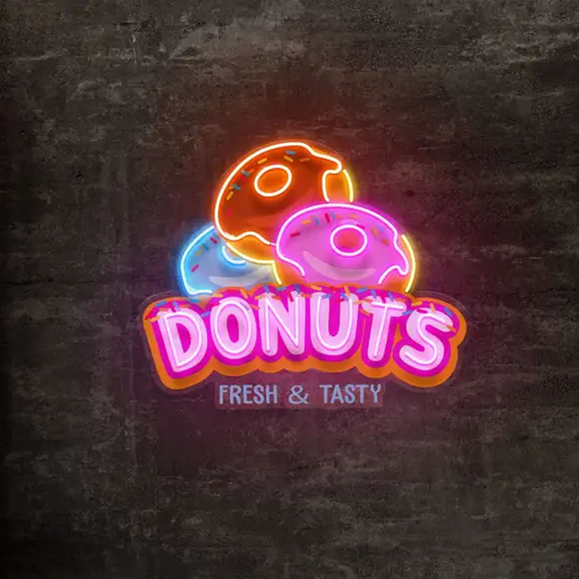 Donut Neon işareti ile özel re - Baby Food Restaurant incelemesi ve fiyatı
