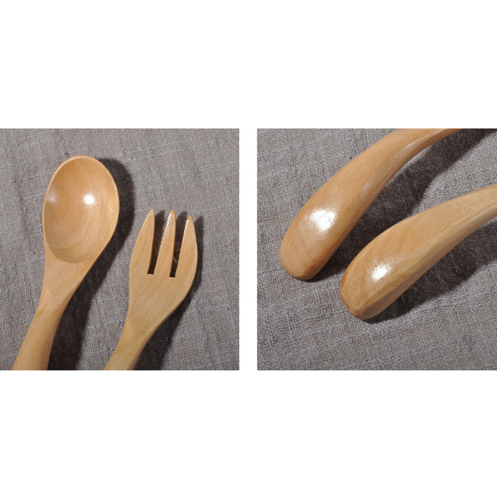 2 Adet Çocuk Ahşap Kaşık Çatal - Baby Food Restaurant incelemesi ve fiyatı