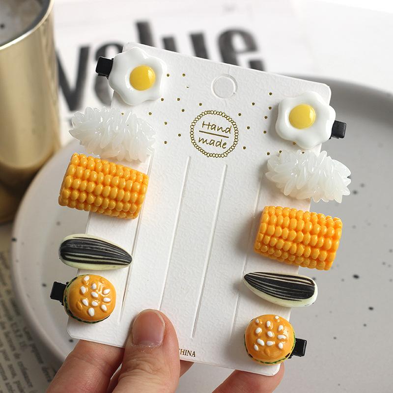 10 adet komik yenilik saç toka - Baby Food Egg incelemesi ve fiyatı
