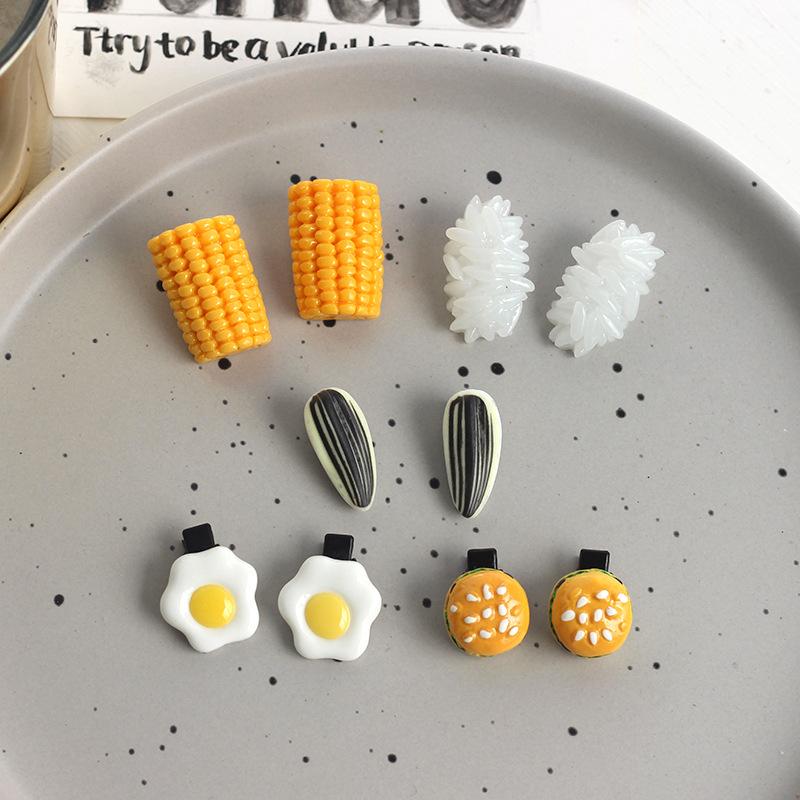 10 adet komik yenilik saç toka - Baby Food Egg incelemesi ve fiyatı