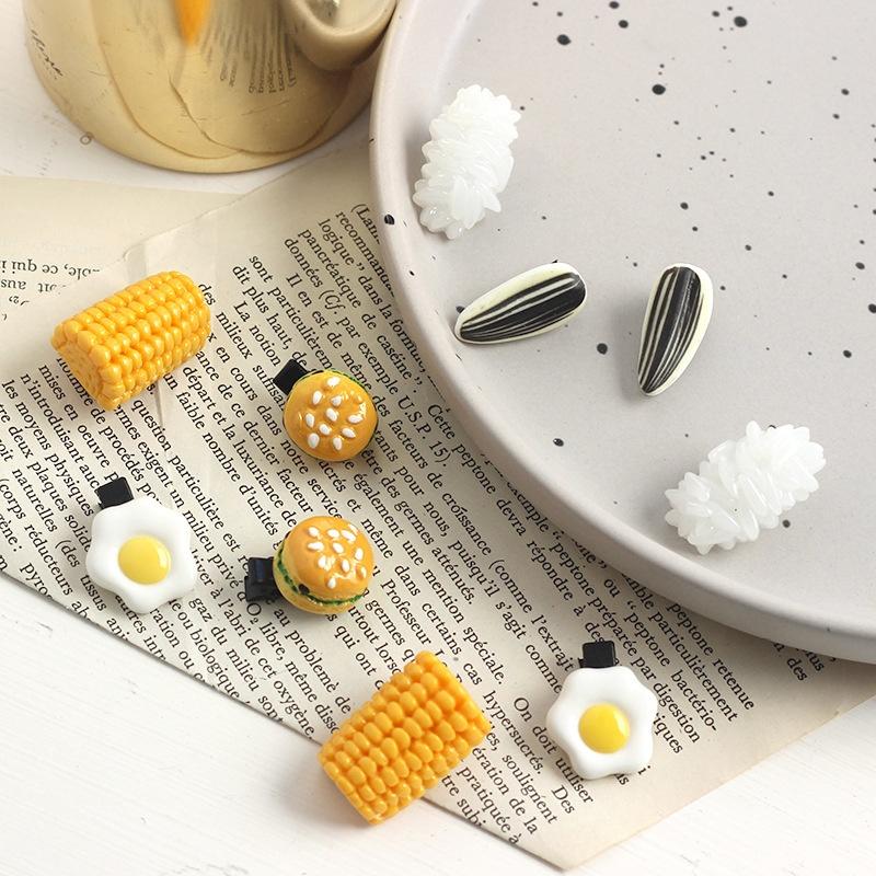 10 adet komik yenilik saç toka - Baby Food Egg incelemesi ve fiyatı