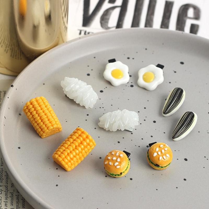 10 adet komik yenilik saç toka - Baby Food Egg incelemesi ve fiyatı
